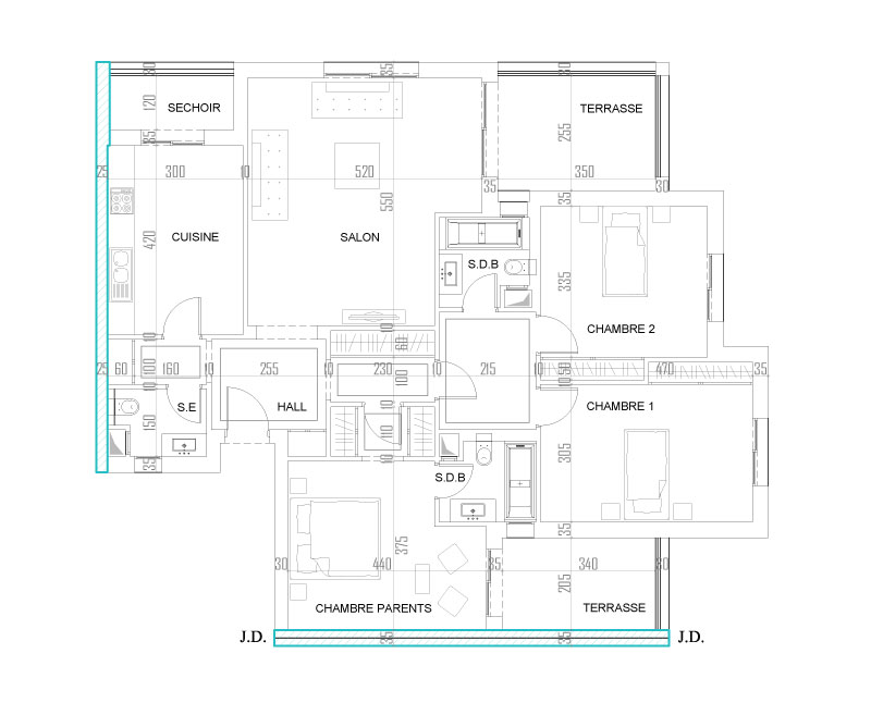 Appartement Type 1 (S+3)